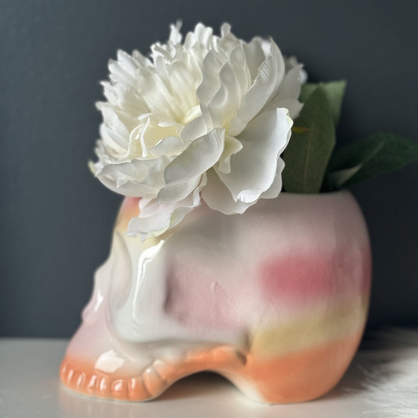 cache-pot crâne - rose