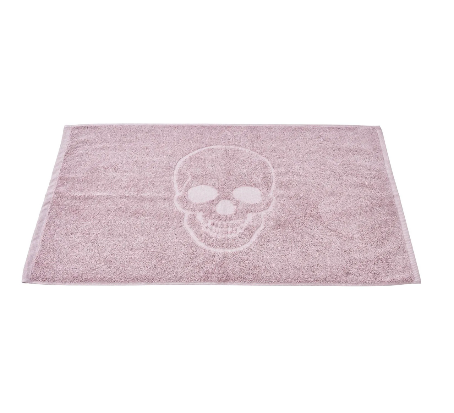 tapis de bain tête de mort - rose
