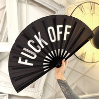 éventail XXL FUCK OFF noir