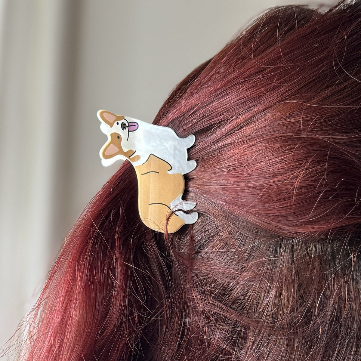 pince à cheveux corgi 