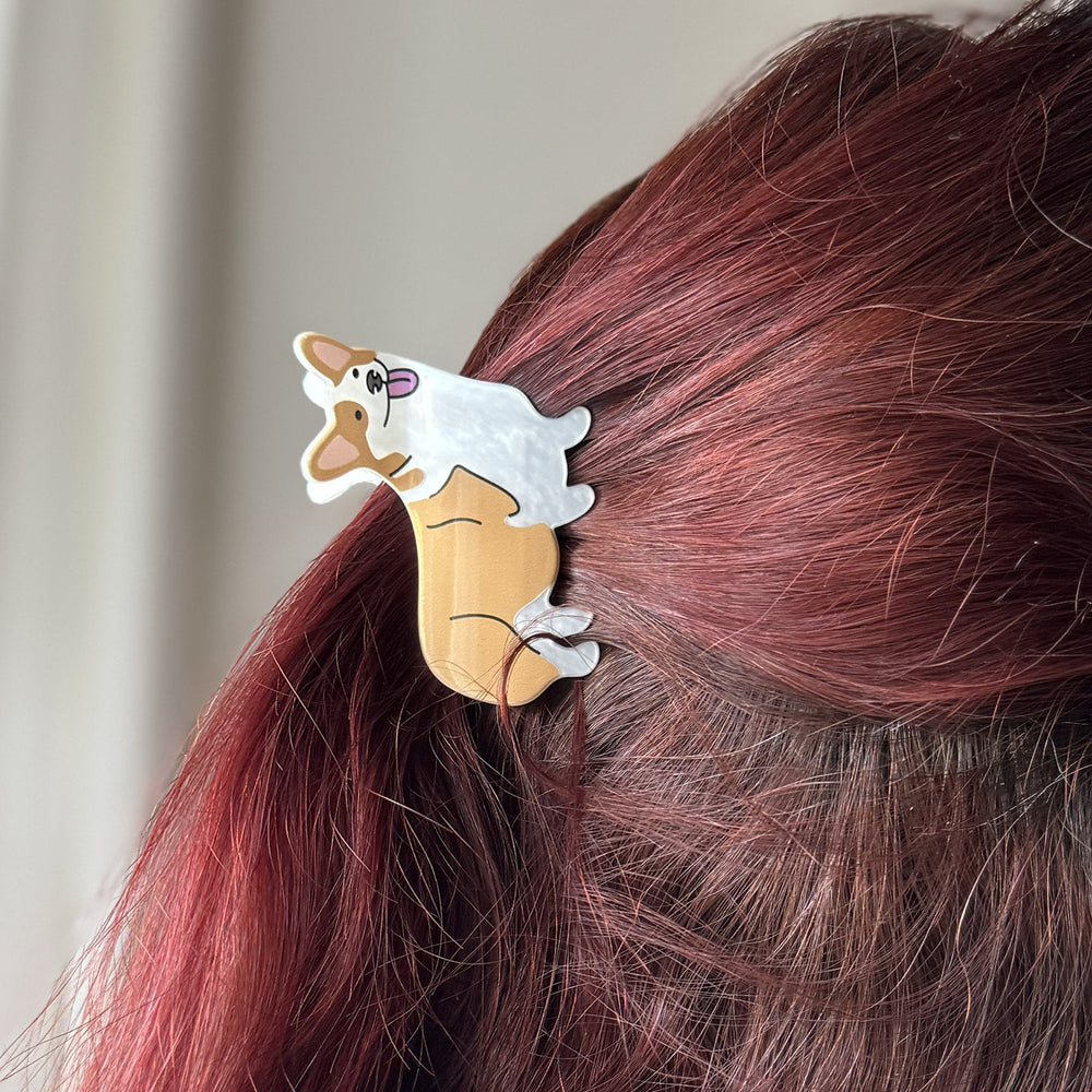 pince à cheveux corgi 