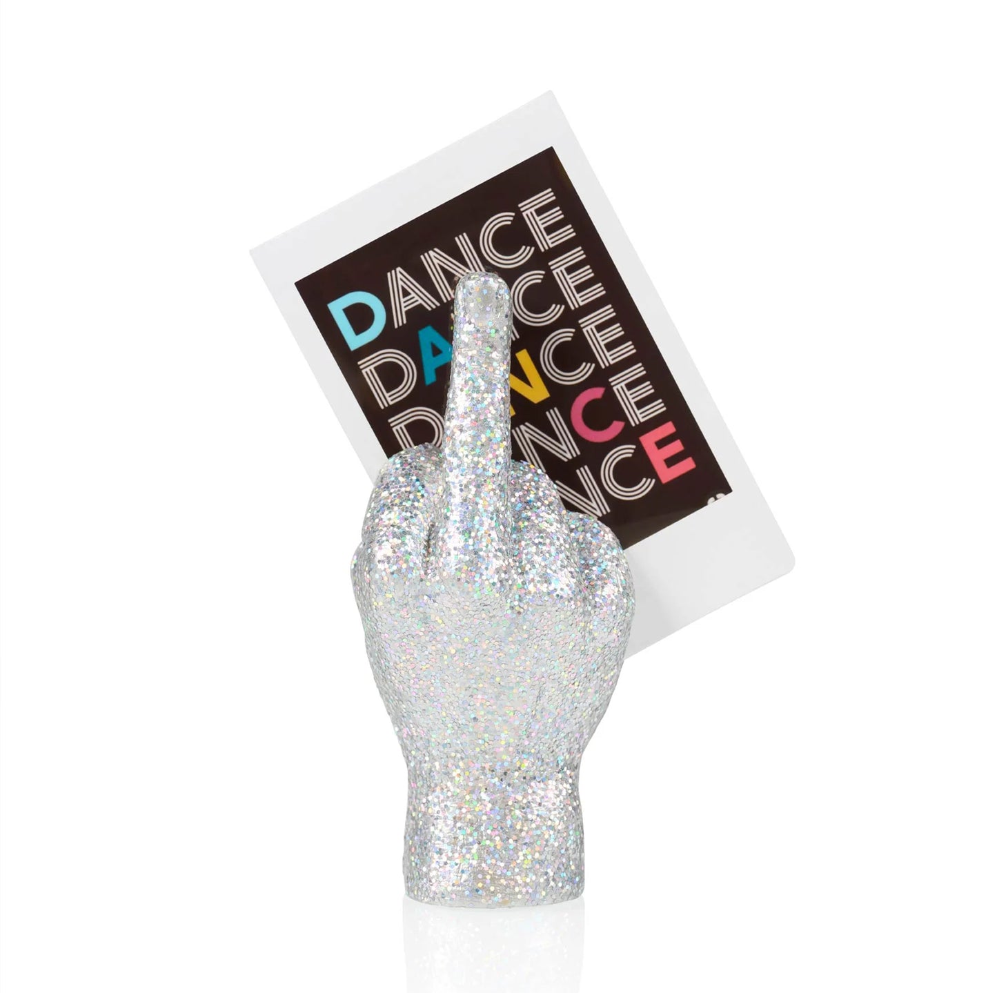 
                  
                    mini support photo doigt d'honneur paillettes - argent
                  
                