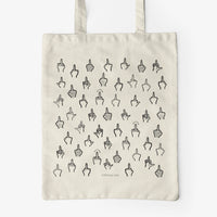 Tote bag beige doigt d'honneur