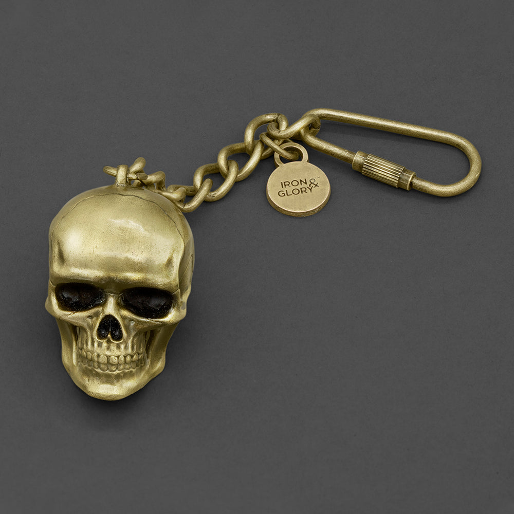 Porte clef tête de mort en acier - John'or & Co